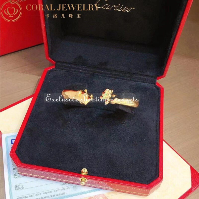 Cartier Panthère De N6706117 Cartier Bracelet Yellow Gold Tsavorite Garnets Onyx 7