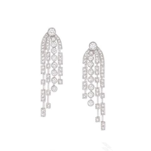 Chanel 1932 Fontaine J4121 Earrings in 18k White Gold and Diamonds 1