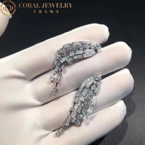 Chanel 1932 Fontaine J4121 Earrings in 18k White Gold and Diamonds 9