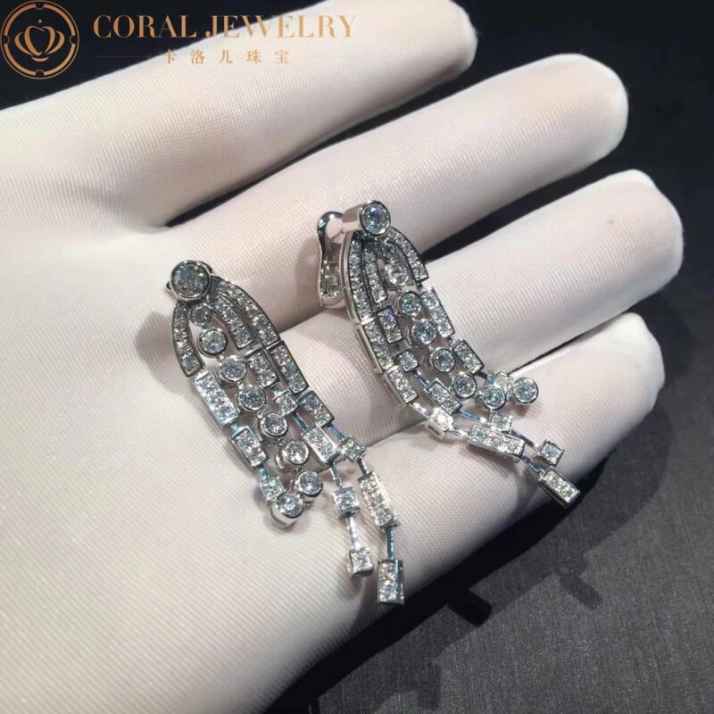 Chanel 1932 Fontaine J4121 Earrings in 18k White Gold and Diamonds 2