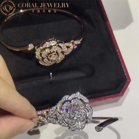 Chanel Bouton de Camélia J11178 Bracelet 18k Pink Gold Diamonds 11