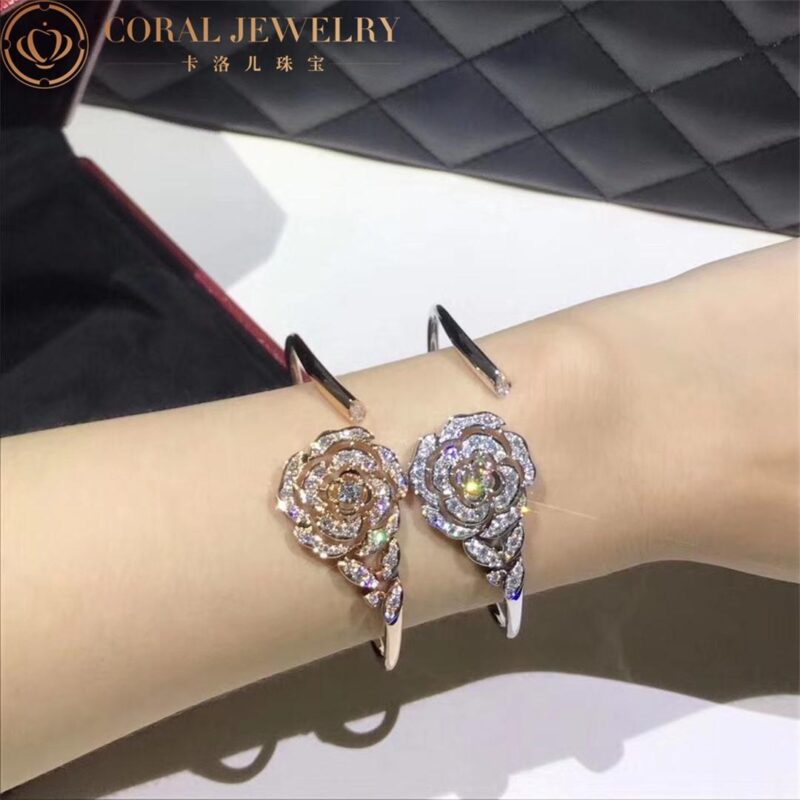 Chanel Bouton de Camélia J11178 Bracelet 18k Pink Gold Diamonds 6