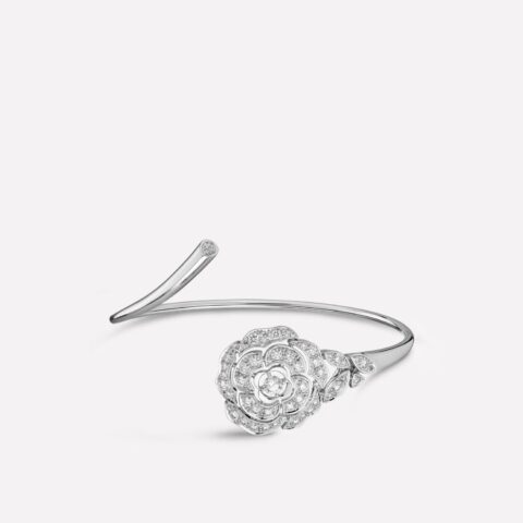 Chanel Bouton de Camélia J11178 Bracelet 18k White Gold Diamonds 1