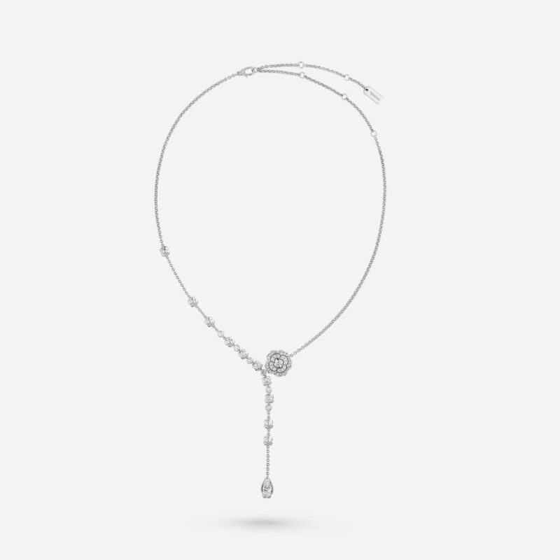 Chanel Bouton de J12058 Camélia Necklace 18k White Gold Diamonds 1