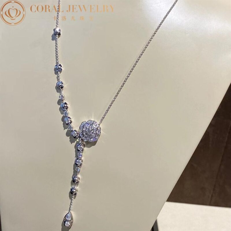 Chanel Bouton de J12058 Camélia Necklace 18k White Gold Diamonds 5