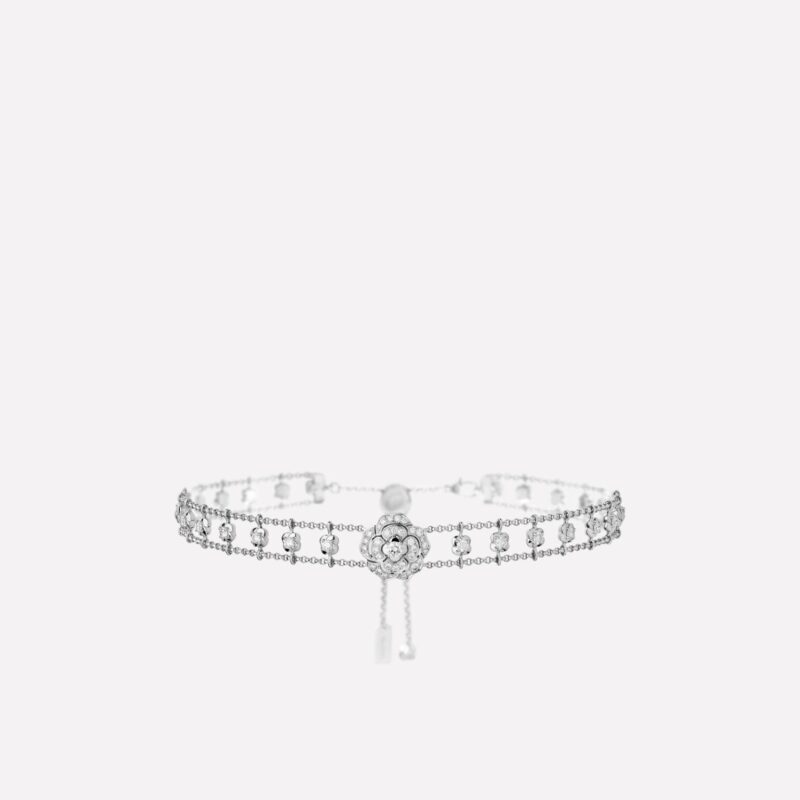 Chanel Bouton de J12063 Camélia Necklace 18k White Gold Diamonds 1