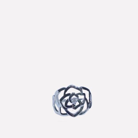 Chanel Camélia Ajouré Ring in White Gold and Diamonds Ring 1