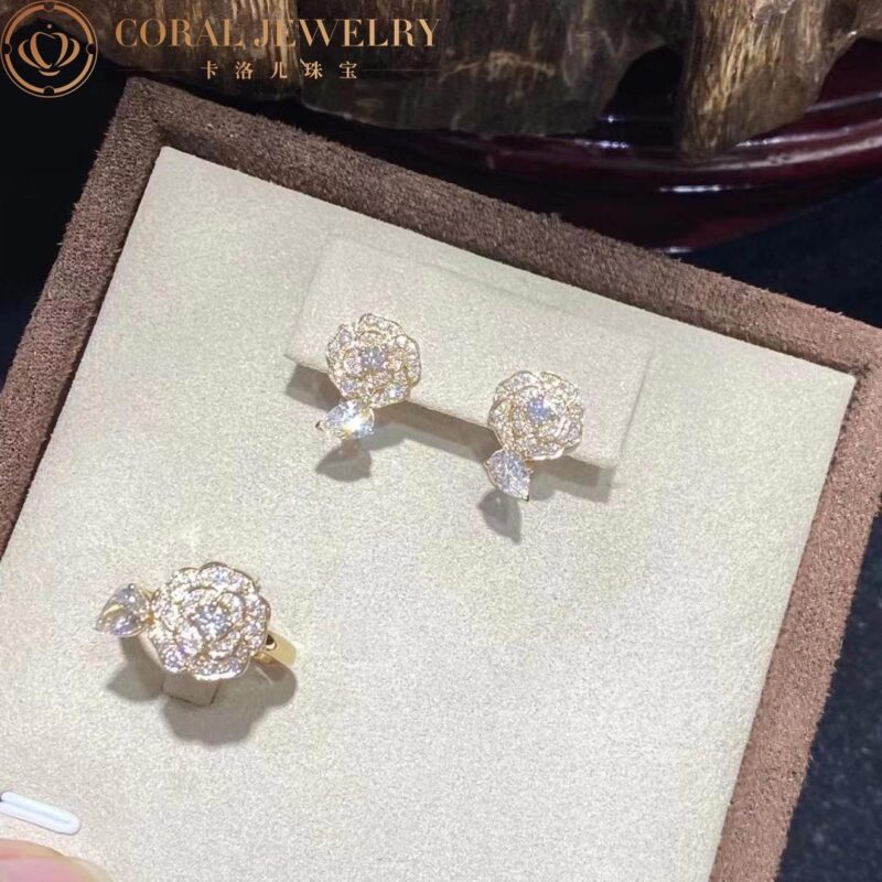 Chanel Camélia Précieux J11337 Earrings 18k White Gold Diamonds 5