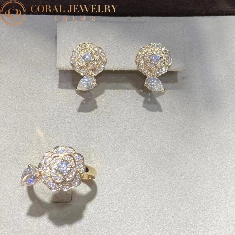 Chanel Camélia Précieux J11337 Earrings 18k White Gold Diamonds 4