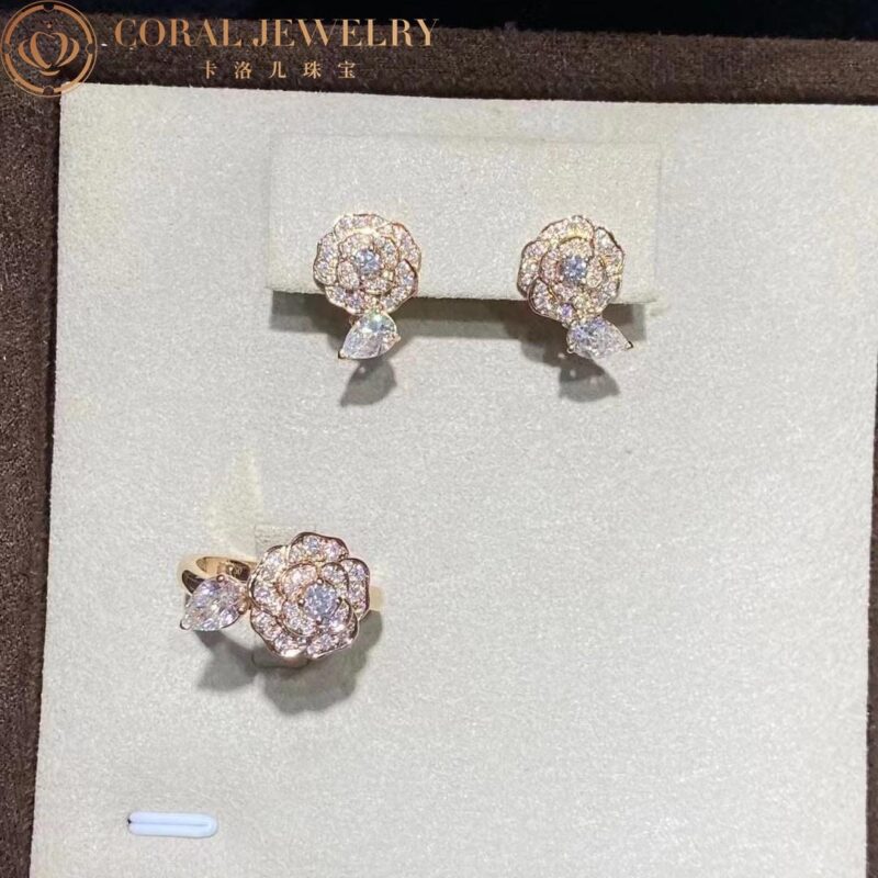 Chanel Camélia Précieux J11361 Ring 18k Yellow Gold Diamonds 4