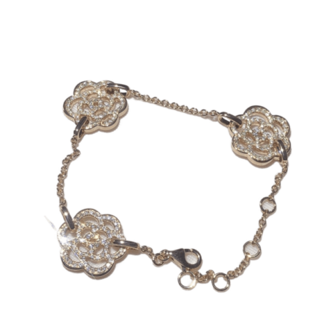 Chanel Camélias Ajourés J10578-RG Bracelet 18k Rose Gold Diamond 1