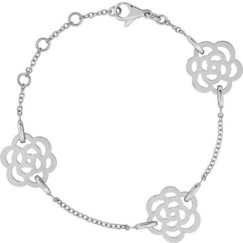 Chanel Camélias Ajourés J10577-WG Bracelet 18k White Gold 1