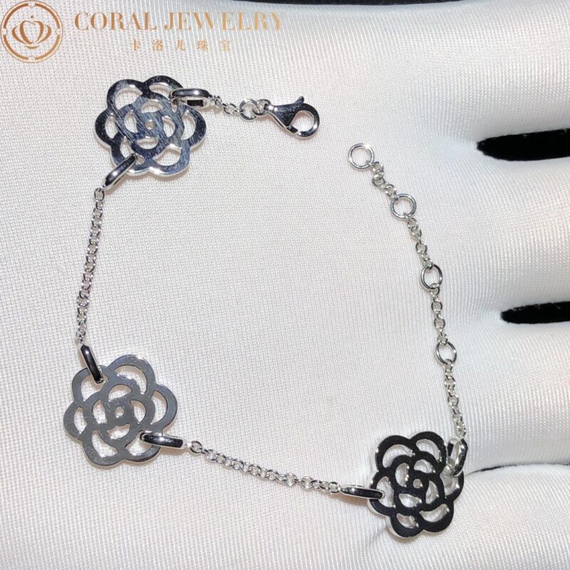 Chanel Camélias Ajourés J10577-WG Bracelet 18k White Gold 2