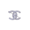Chanel CC Logo Brooch 18k White Gold Diamonds Brooch 1
