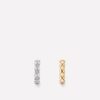 Chanel Coco Crush J11656 Earrings Quilted Motif 18k White and Beige Gold Diamonds 1