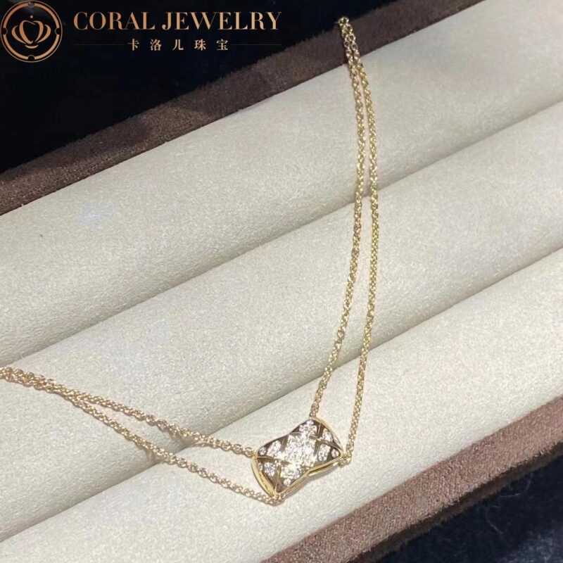 Chanel Coco Crush J11359 Necklace Quilted Motif 18k Yellow Gold Diamond 3