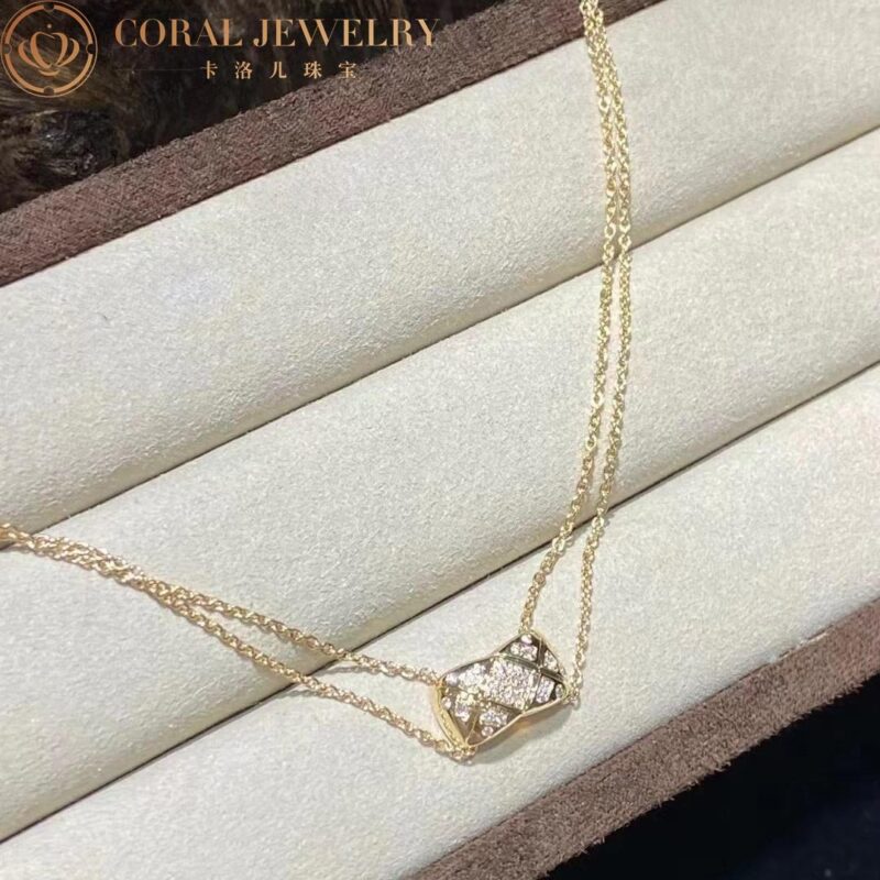 Chanel Coco Crush J11359 Necklace Quilted Motif 18k Yellow Gold Diamond 6