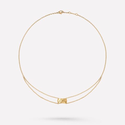 Chanel Coco Crush J11360 Necklace Quilted Motif 18k Yellow Gold 1