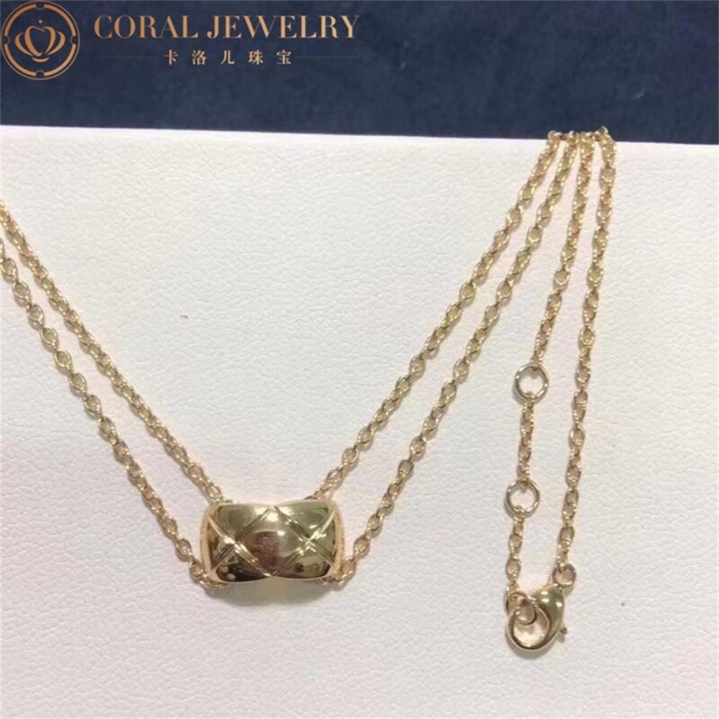 Chanel Coco Crush J11360 Necklace Quilted Motif 18k Yellow Gold 5