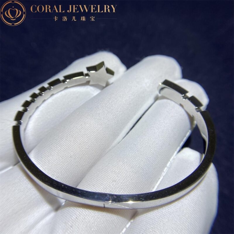 Chanel Comète Chevron J11491 Bracelet 18k White Gold Diamonds 7