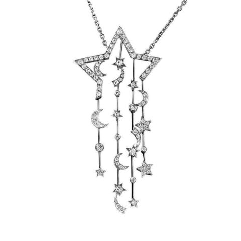 Chanel Comete Necklace Diamond Gold Pendant Necklace 1