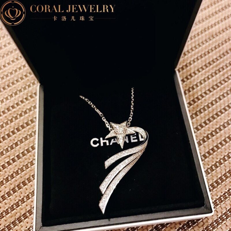 Chanel Comète Diamonds Necklace 18k White Gold Necklace 2