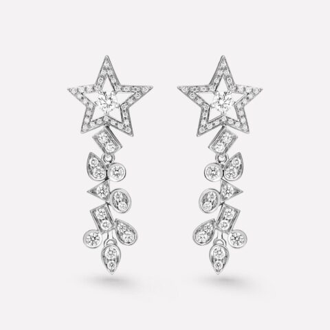 Chanel Comète Étoile Filante J4124 Earrings 18k White Gold Diamonds 1