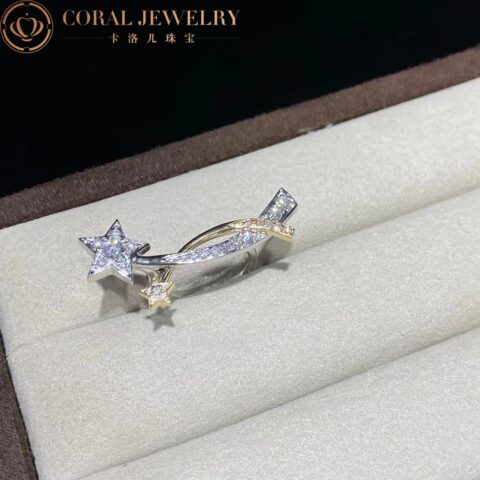 Chanel Comète Étoile Filante J10866 Ring 18k White and Yellow Gold Diamonds 5