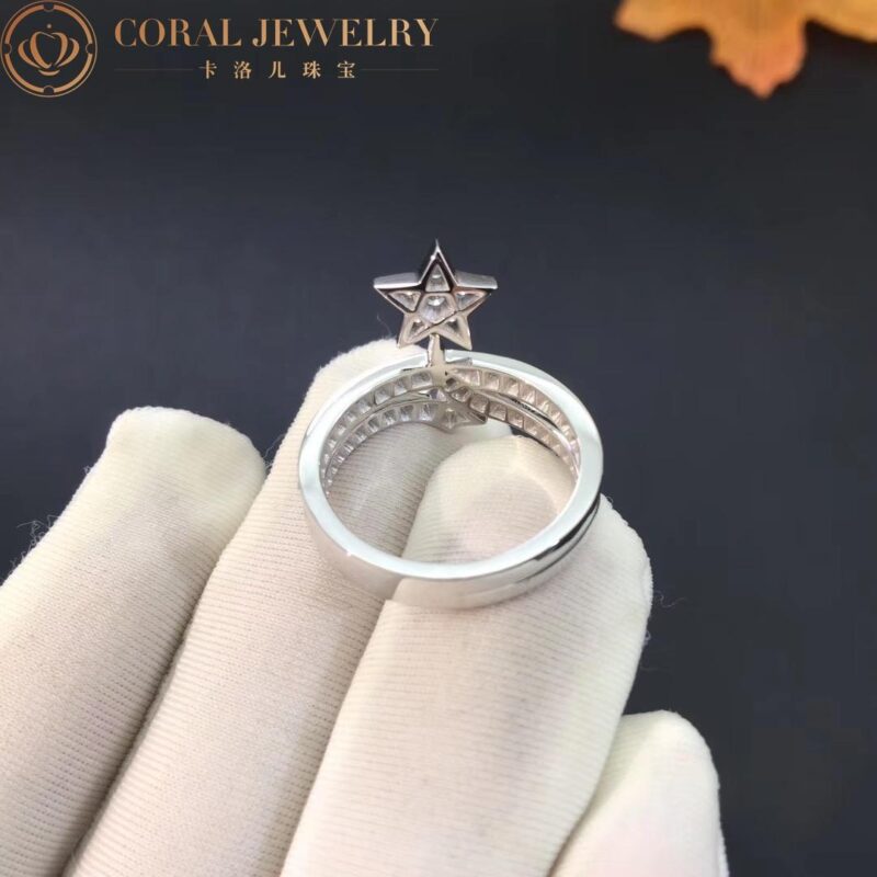Chanel Comète Étoile Filante J10812 Ring 18k White Gold Diamonds 3