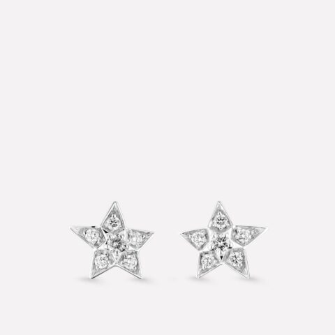 Chanel Comète Géode J0464 Earrings Small Version 18k White Gold Diamonds 1