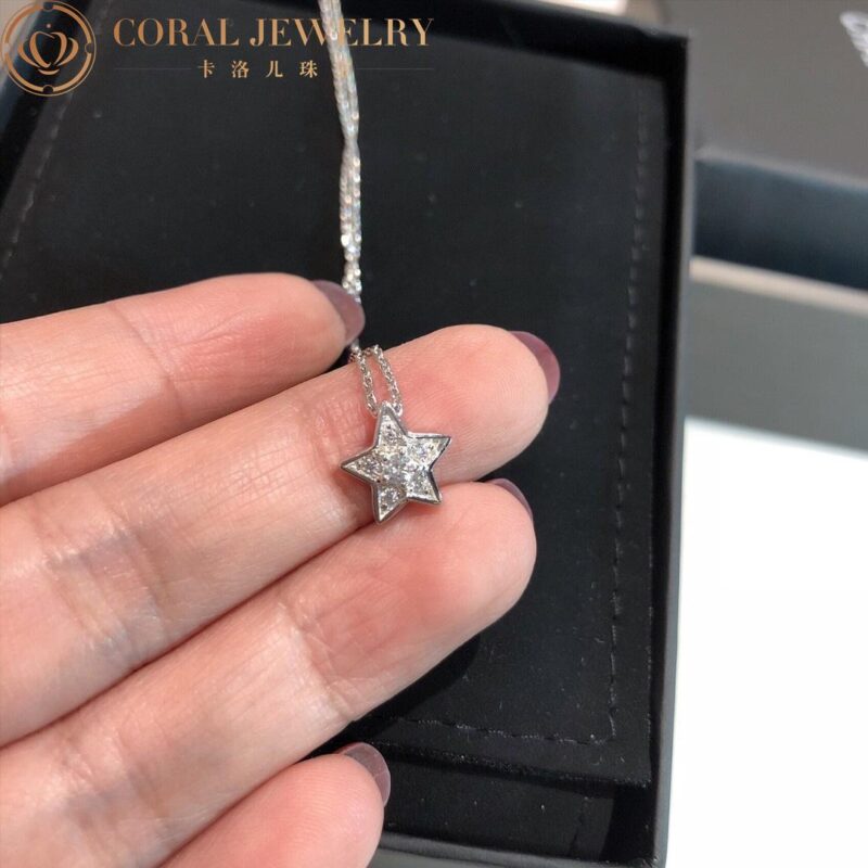 Chanel Comète Géode J2709 Necklace Small Version 18k White Gold Diamonds 6