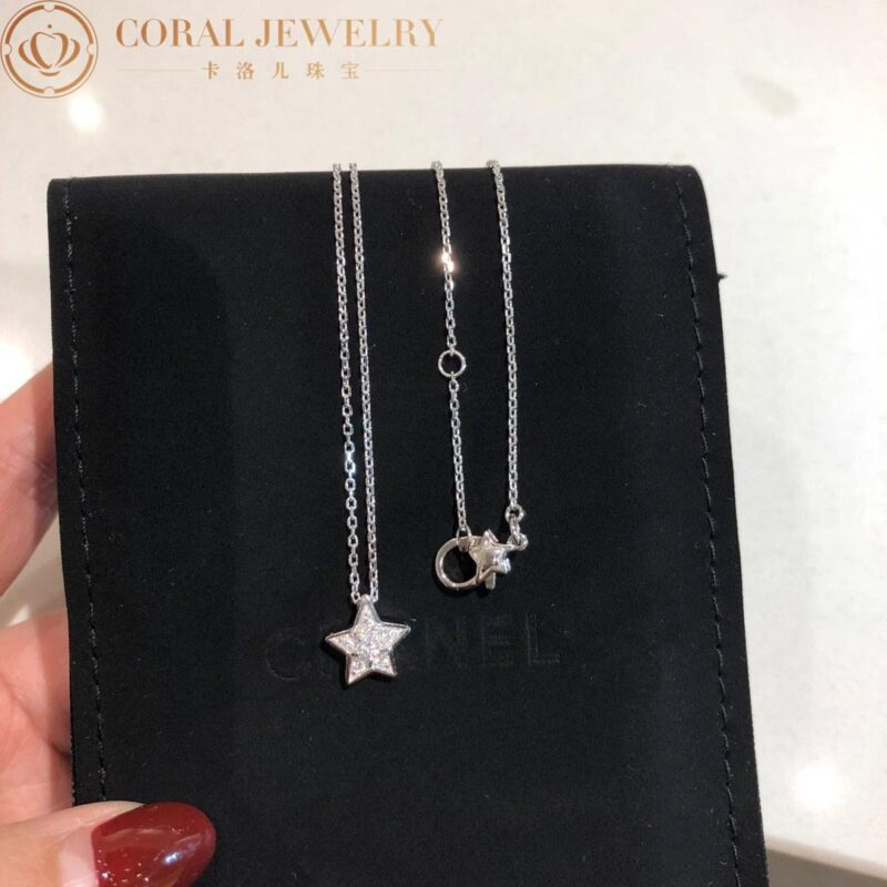 Chanel Comète Géode J2709 Necklace Small Version 18k White Gold Diamonds 9