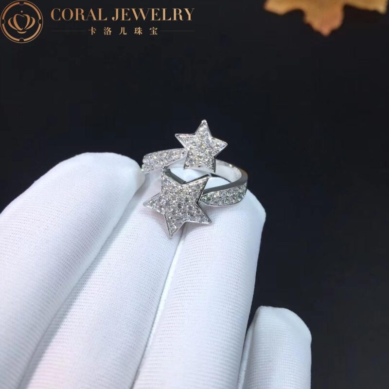 Chanel Comète Géode Ring J0387 18k White Gold Diamonds 3