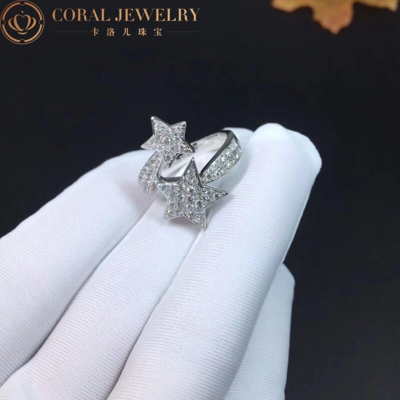 Chanel Comète Géode Ring J0387 18k White Gold Diamonds 7
