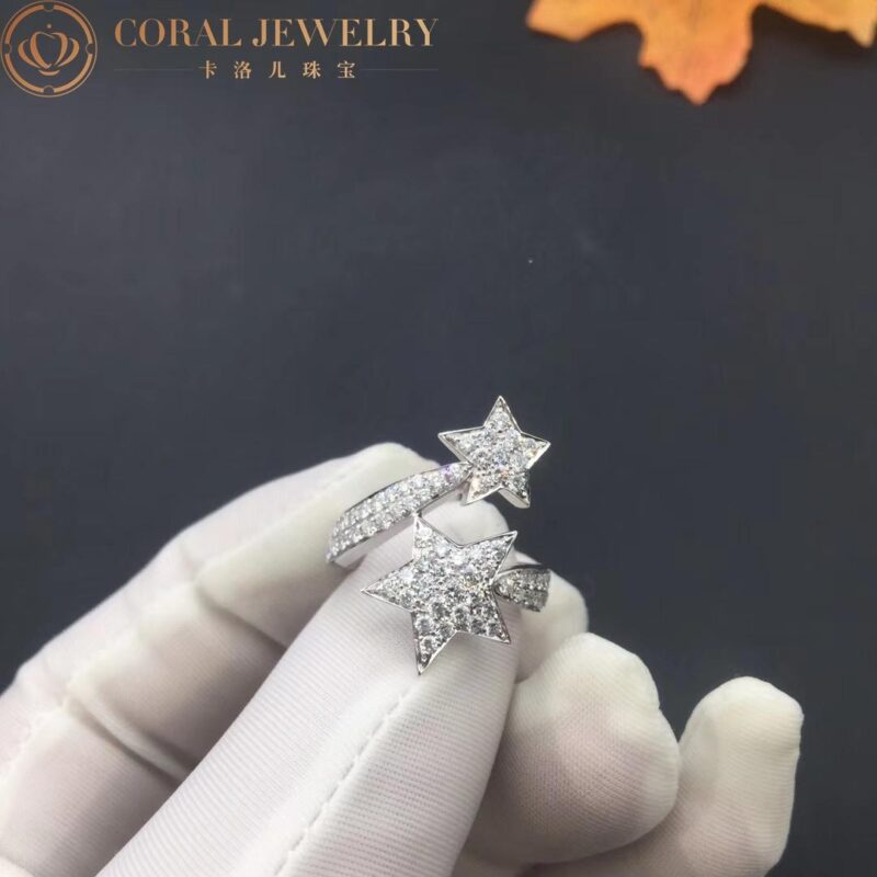 Chanel Comète Géode Ring J0387 18k White Gold Diamonds 6