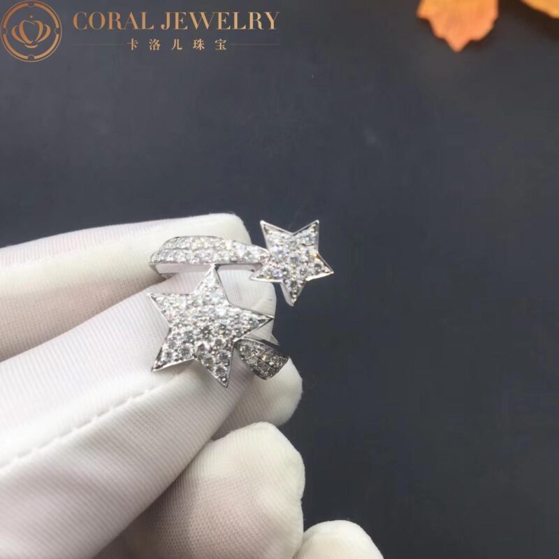 Chanel Comète Géode Ring J0387 18k White Gold Diamonds 5