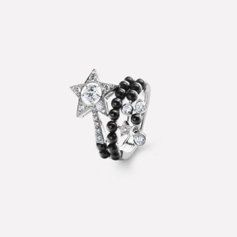 Chanel Comète Perlée Ring 18k White Gold Diamonds 1