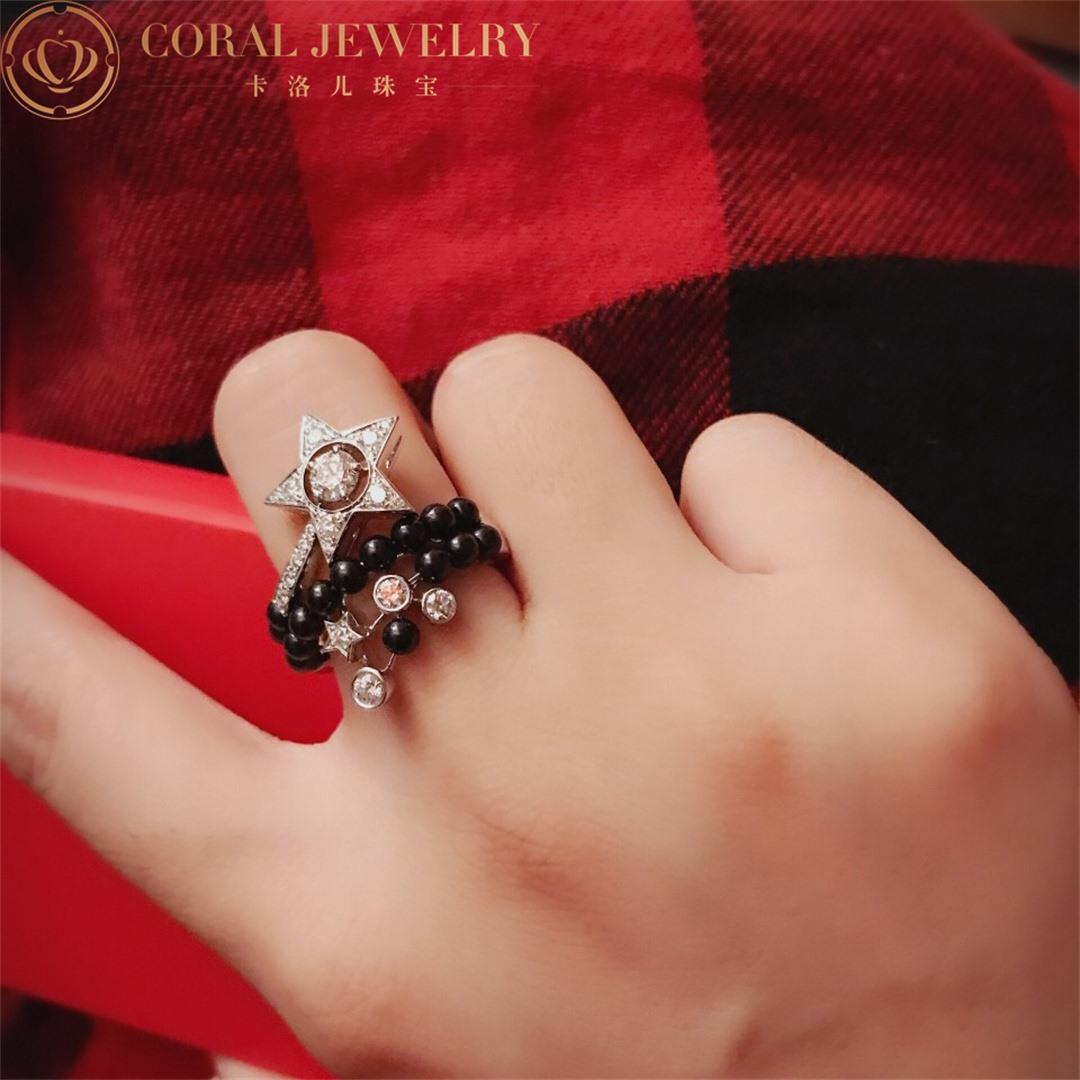Chanel Plume De Chanel Ring 18k White Gold, Diamonds J4060 - JewelryReluxe