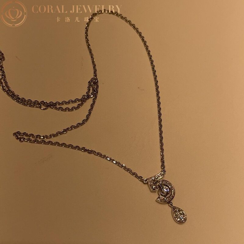 Chanel Eternal N°5 J11991 Necklace 18k White Gold Diamonds 8