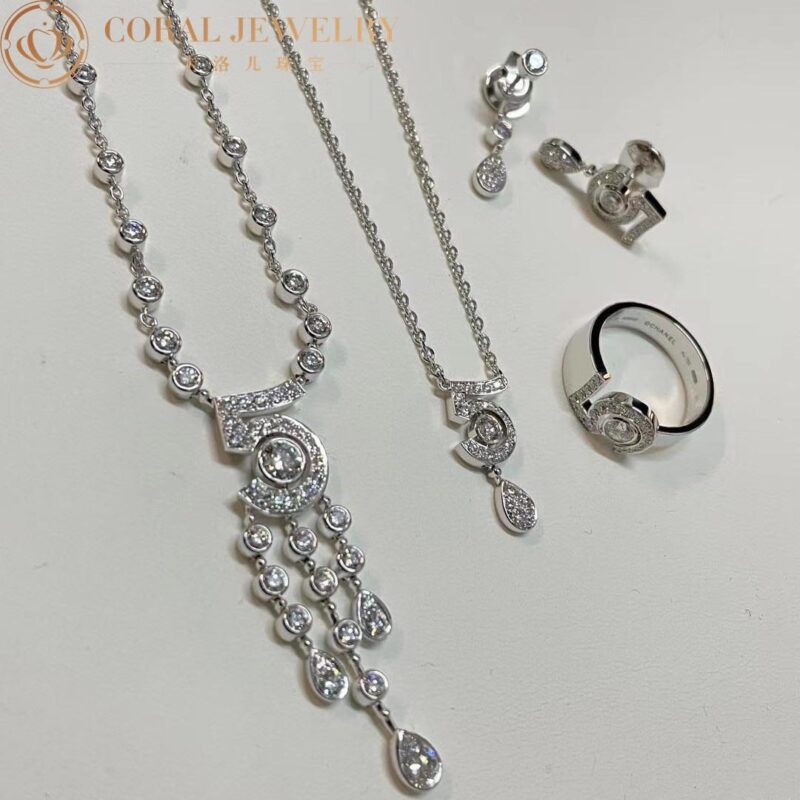 Chanel Eternal N°5 J11998 Necklace 18k White Gold Diamonds 6