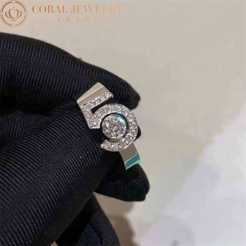 Chanel Eternal N°5 Ring J12002 18k White Gold Diamonds 11