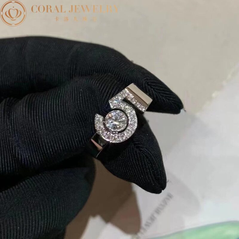Chanel Eternal N°5 Ring J12002 18k White Gold Diamonds 10