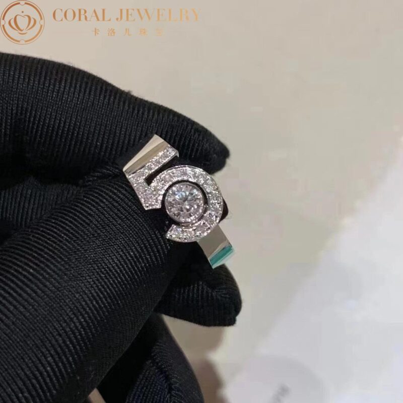 Chanel Eternal N°5 Ring J12002 18k White Gold Diamonds 9