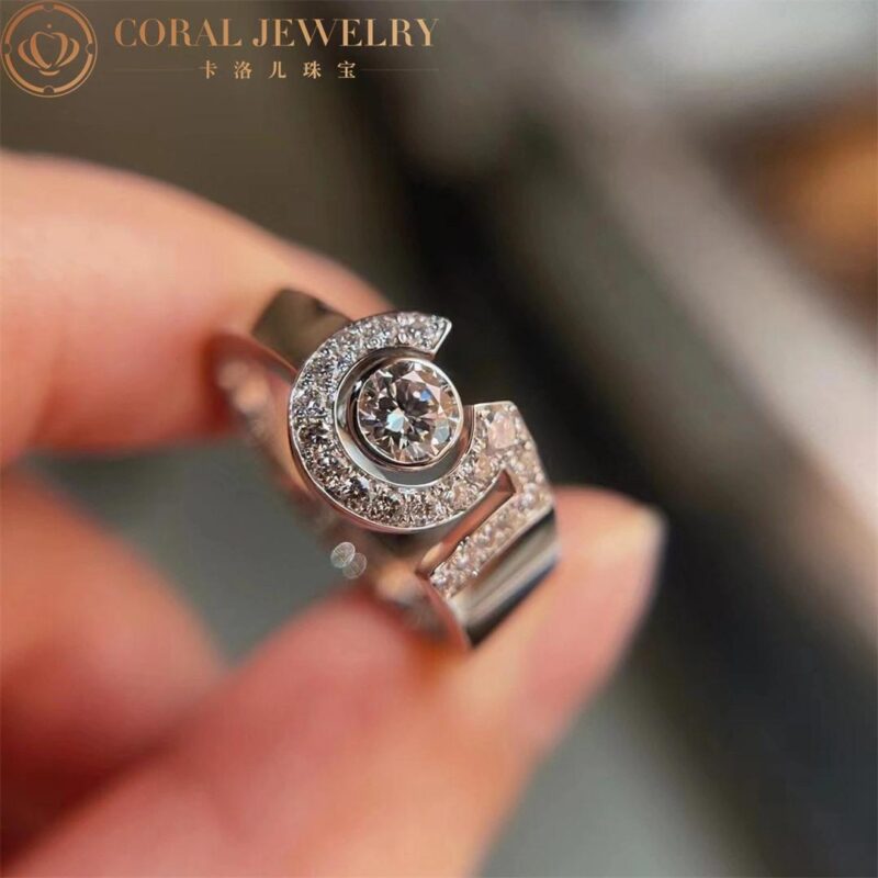 Chanel Eternal N°5 Ring J12002 18k White Gold Diamonds 8