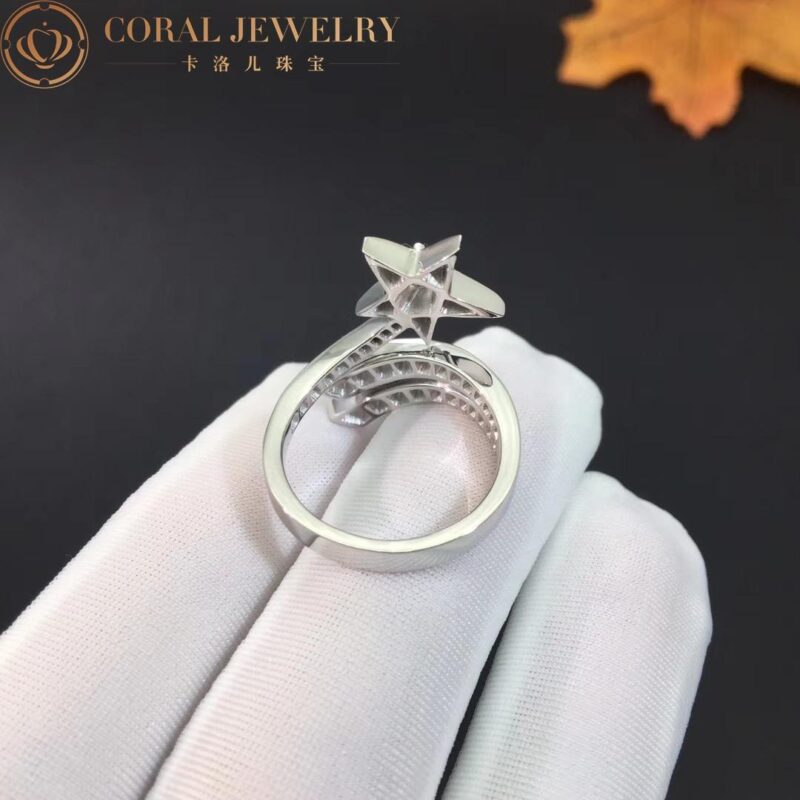 Chanel Comète Étoile Filante Diamonds J2581 Ring 18k White Gold 7