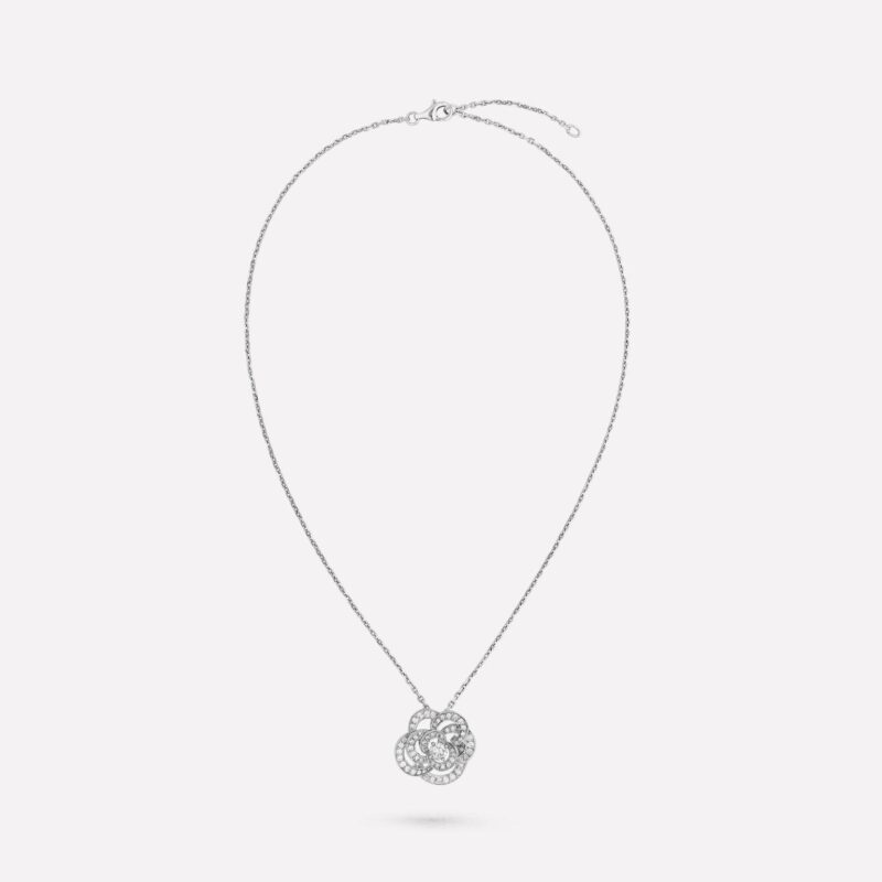 Chanel Fil de Camélia J2530 Necklace 18k White Gold Diamonds 1