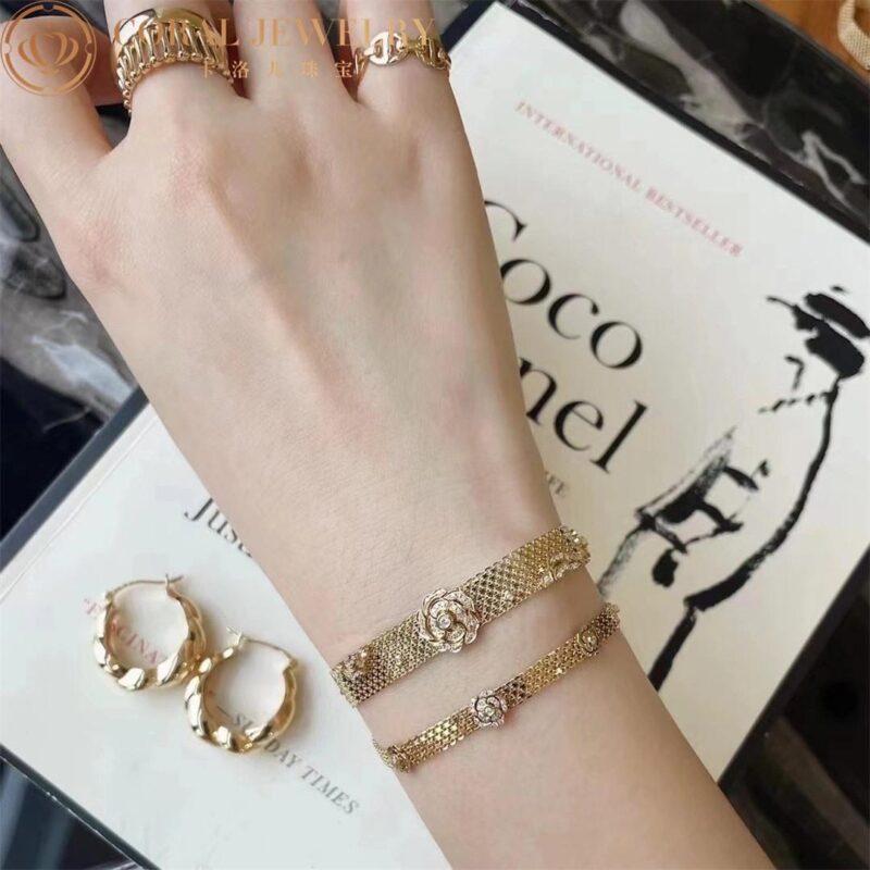 Chanel Impression de Camélia Bracelet 18k Yellow Gold Diamonds Bracelet 3