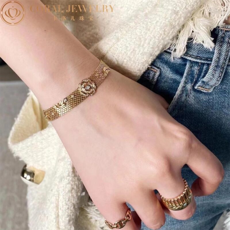 Chanel Impression de Camélia Bracelet 18k Yellow Gold Diamonds Bracelet 2