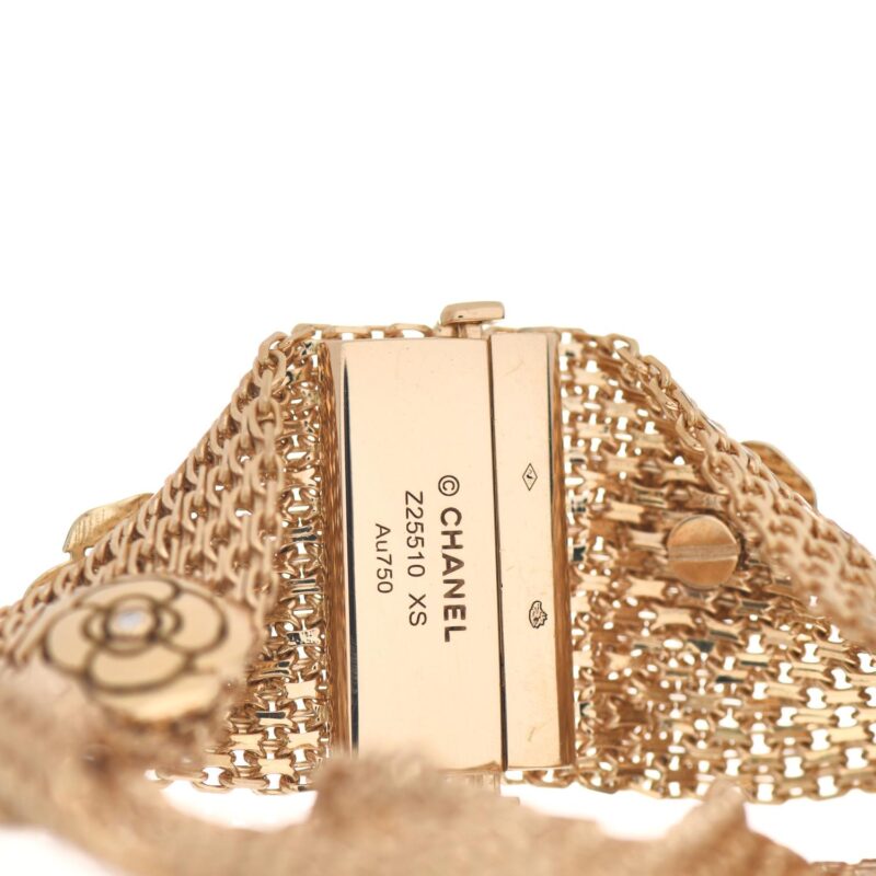 Chanel Impression de J11490 Camélia Bracelet 18k Yellow Gold Diamonds 4