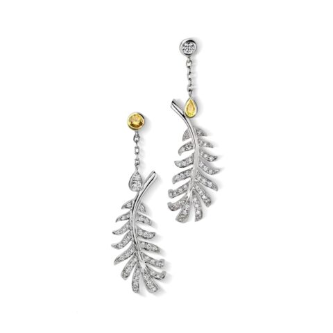 Chanel Plume De J4140-1 Chanel Earrings 18k White Gold Diamonds 1